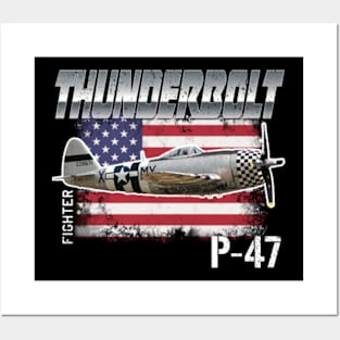 US Aircraft P-47 Thunderbolt Posters and Art